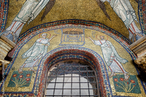Central Detail of Saints Peter and Paul with the Empty Throne, Santa Prassede, Rome