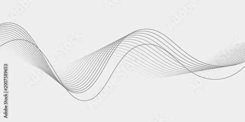 Abstract vector background with black wavy lines. EPS10