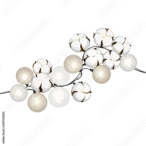 Cluster of Glass Orbs on Metal Wire.