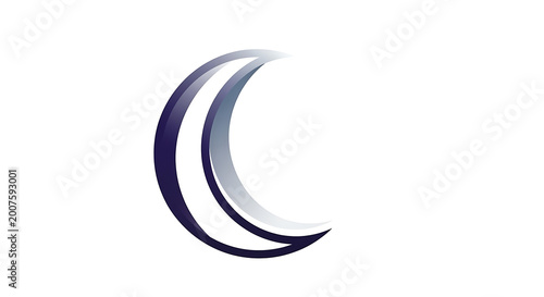Free Download Sleek abstract crescent shape forming a sophisticated letter C, rendered with smooth gradient colors, evoking dynamic motion and modern design elegance for various applications - GFXLoad