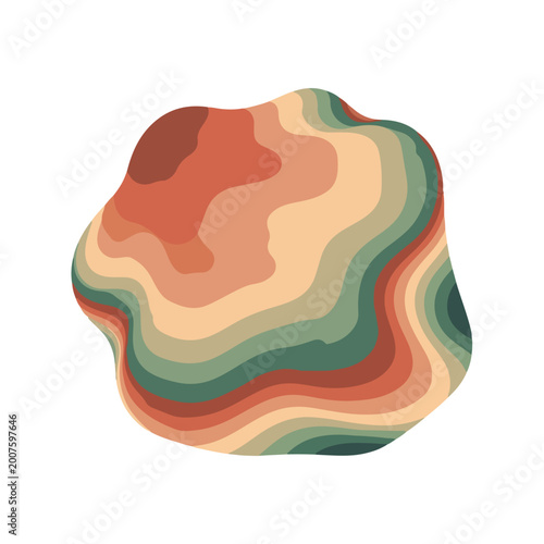 Colorful Abstract Geological Formation Illustration 1.