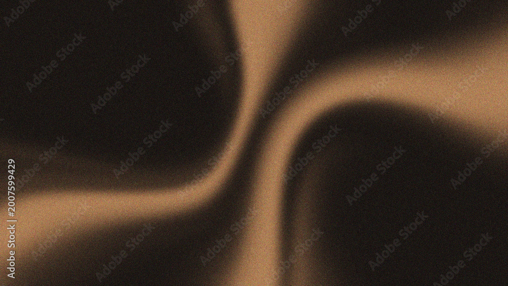 Fototapeta premium Dark Brown and Chocolate Abstract Grainy Gradient Background with Liquid Curves