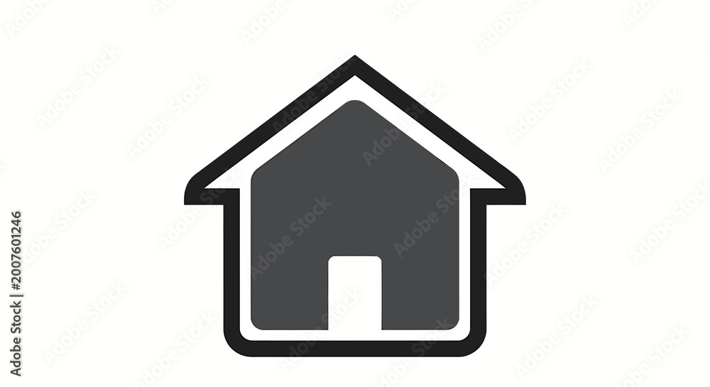 Fototapeta premium house icon symbol for real estate or home page on website or app