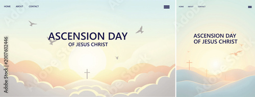 Foto Elegant ascension day background, Illustration ascension day background for webs