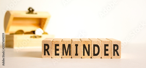 Tableau sur toile Reminder word symbol