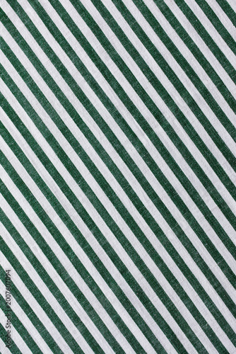 Green and white stripe cotton