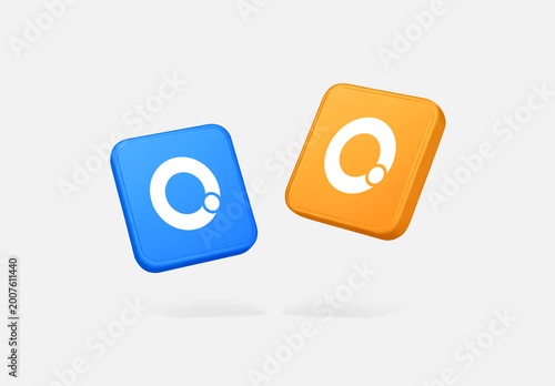 Floating App Icon Mockup Template