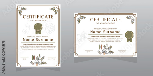 Tableau sur toile Boho style manicurist certificate