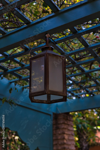 old garden lamp