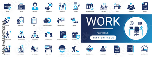 Slika na platnu work  icon set