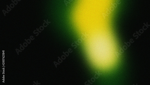 Tableau sur toile Moody Deep Green and Yellow Grainy Gradient Background with Soft Spot Light
