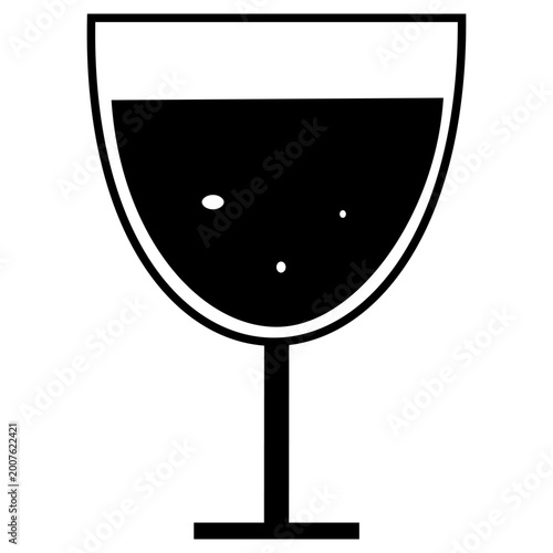 Collection of icons of glasses for various drinks in flat form. Several glass icons of beer, wine, alcohol, brandy, martini, champagne, Vector illustration isolated on.