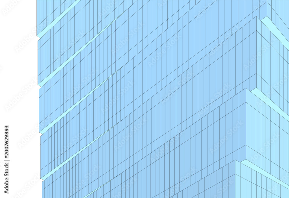 Fototapeta premium Modern architecture. Building concept sketch.
