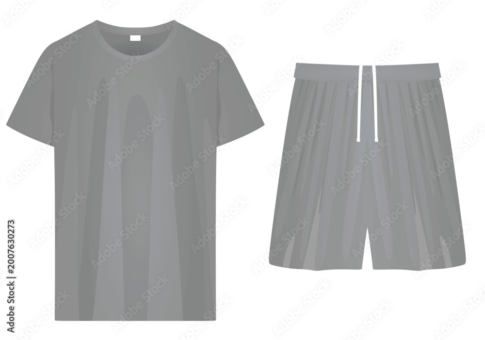 Naklejka premium T shirt and shorts. vector illustration