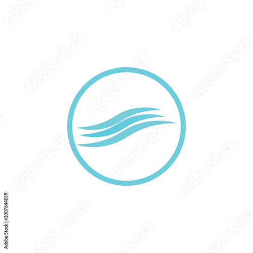 Photos Water wave icon isolated on white background