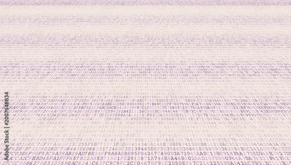 Fototapeta premium Binary Flux - Minimalist Digital Data Stream and Symbol Distribution. Perspective.