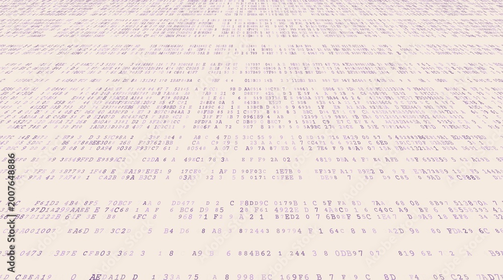 Fototapeta premium The Stratified Stream - Perspective Segmented Binary Data Layers and Multi-Tier Network Architecture. Perspective.