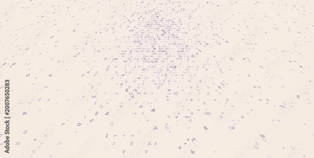 Naklejka premium Digital Nebula - Exploding Emerald Binary Cloud for Quantum Computing and Cybersecurity Data. Perspective.