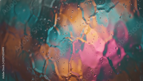 Futuristic Prismatic Light Refraction Through Textured Glass Background