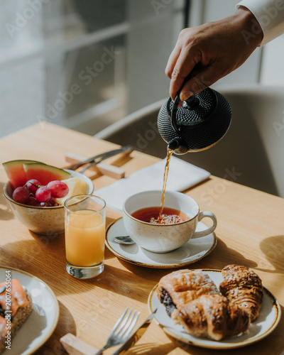 Fotografie breakfast with coffee