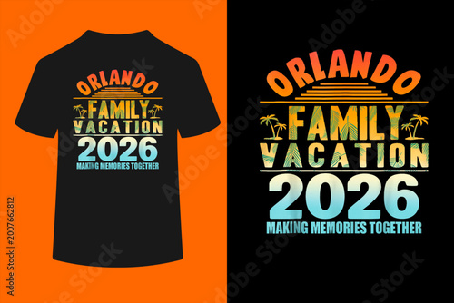 Canvastavla 2026 Orlando Family Vacation Matching Group Beach T-Shirt