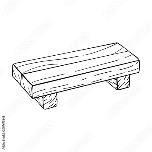 Картината върху платно Bamboo Sushi Tray Vector hand-drawn illustration