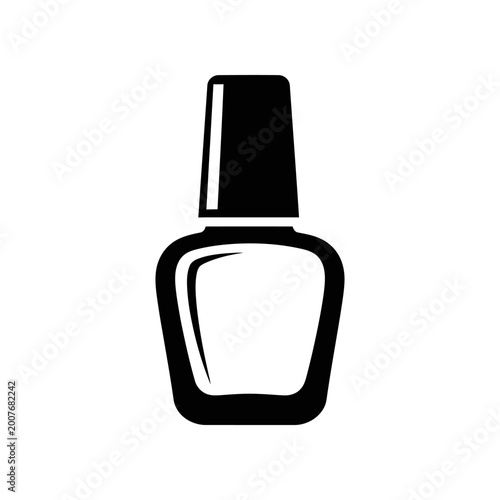 Minimalist perfume bottle icon black and white vector illustration design