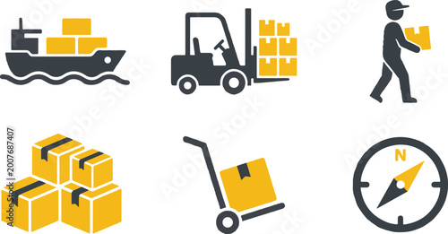 Foto Logistics and Shipping Icons.