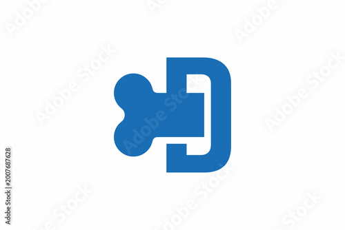 Letter D Bone Logo 