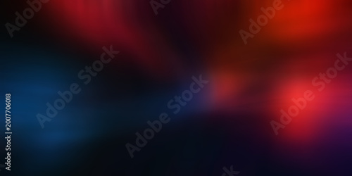 Fotografía Abstract dark background with blurred red and blue light spots creating a mysterious and atmospheric visual effect