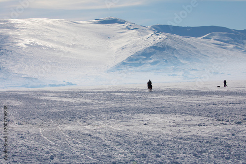 Foto Lake Cıldır frozen in winter, Van.