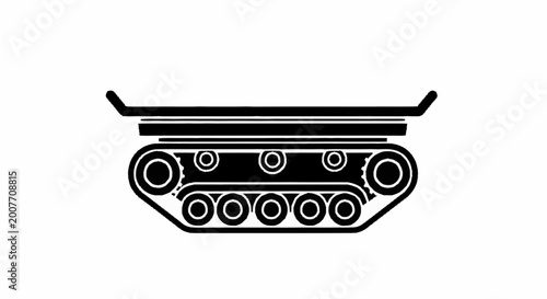 Tank Track Wheels Military Equipment.