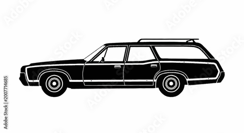 Vintage Station Wagon Car.