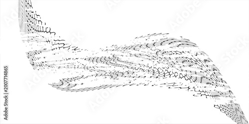 Bild auf Leinwand Black snake skin pattern isolated on white background eps 10