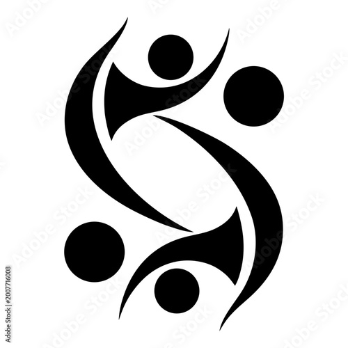 Coiled spring silhouette black on transparent background