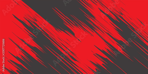 Принти на полотні Abstract background featuring intense red and dark grey diagonal scratch and splatter marks, creating a powerful grunge and heavy metal texture