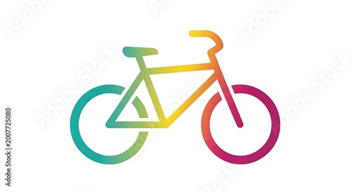 Colorful Bicycle Icon - A Vibrant Symbol of Cycling and Recreation.