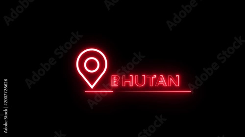 Glowing Location Pointer Icon Animation. Direction Location Pin Symbol.