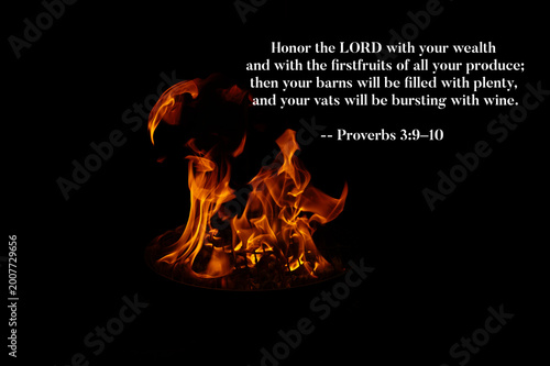 Fotografía Proverbs 3 9-10