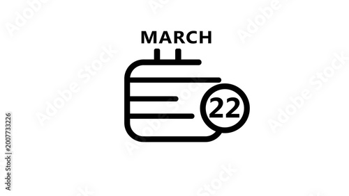 New calendar icon illustration. New year calendar date number.