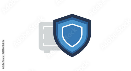Blue shield icon with white outline. Free Download Blue shield icon with white outline. - GFXLoad