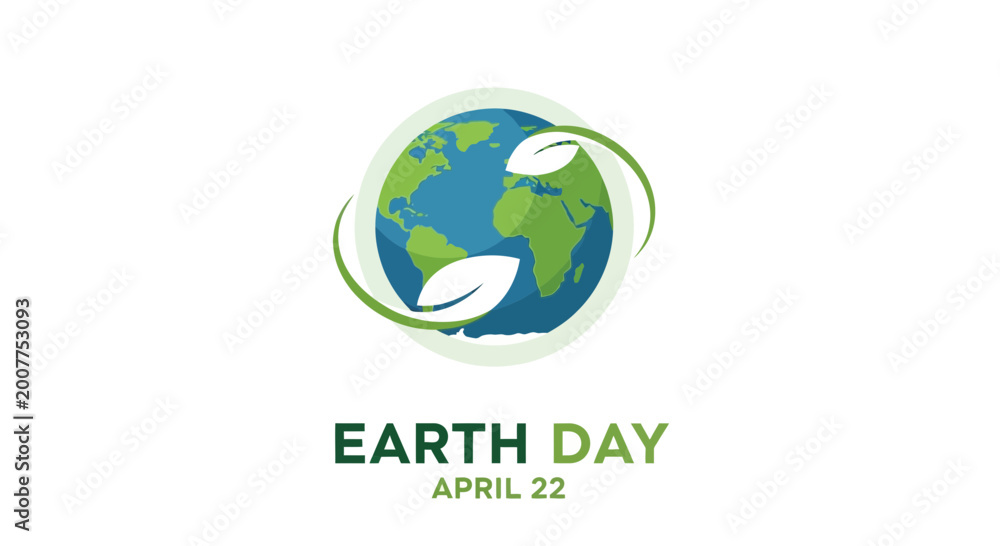 Fototapeta premium Earth Day icons, eco friendly symbols, green globe illustrations, environmental awareness graphics