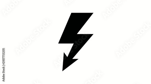 Black lightning bolt icon, electric symbol, energy sign, vector graphic Free Download Black lightning bolt icon, electric symbol, energy sign, vector graphic - GFXLoad
