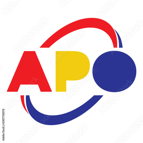 Initial APO Letter Icon Design