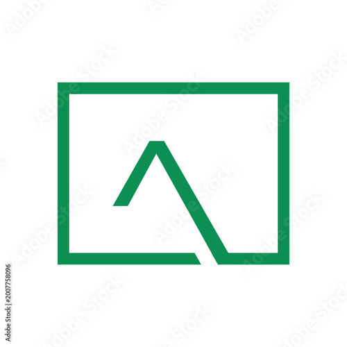 Initial Letter A Square Icon