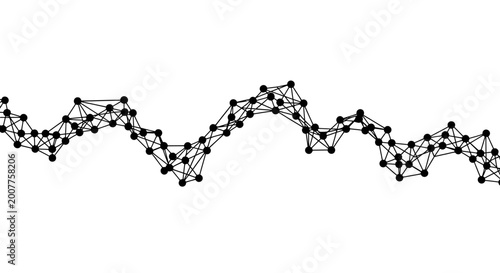 Cuadro en lienzo Molecular structure, chemistry, biology, science, vector illustration, black and