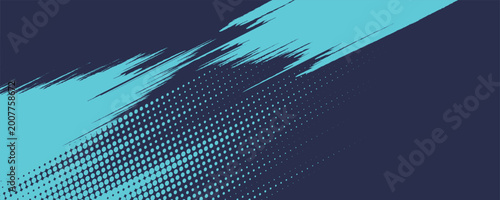 Canvastavla Abstract blue banner design vector, dynamic sporty horizontal background templat