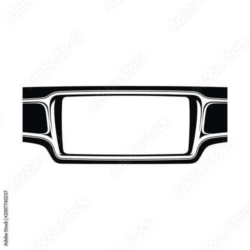 Konstfotografi Minimalist Car Grille Frame Illustration for Automotive Branding and Graphic Des
