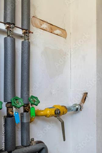removed gas meter in private household after installation of a heat pump