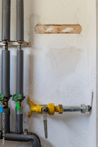 removed gas meter in private household after installation of a heat pump